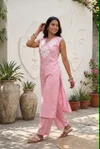 K 1279 By Naisha Cambric Cotton Bombay Weaving Kurti With Bottom 